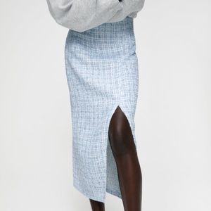 ZARA Tweed Midi Skirt